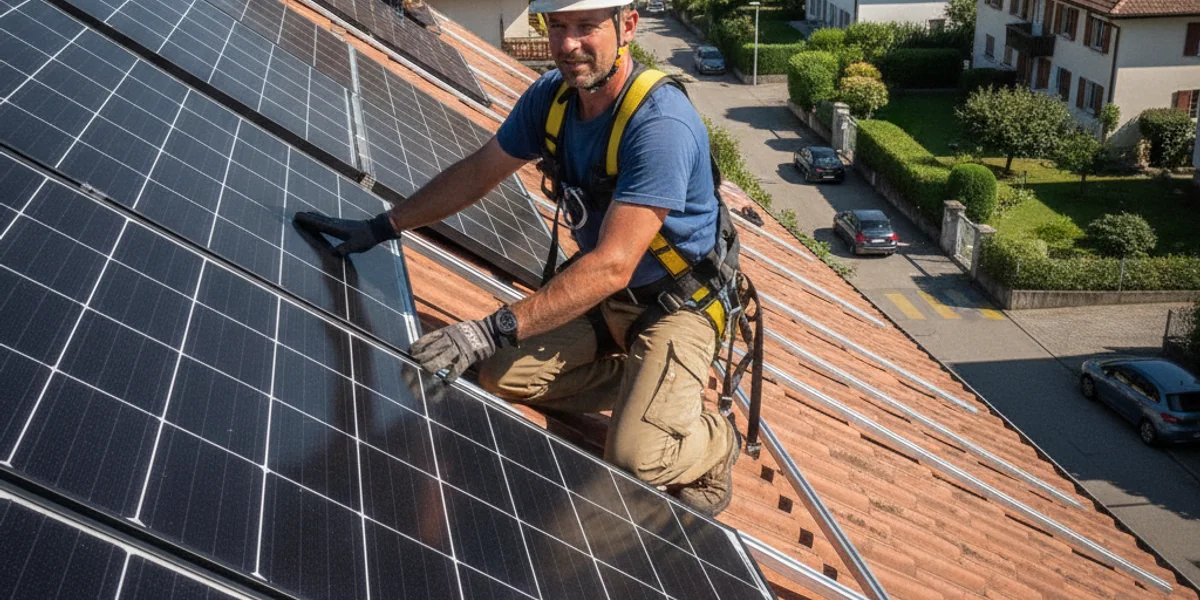 Installation de panneaux solaires à Sion